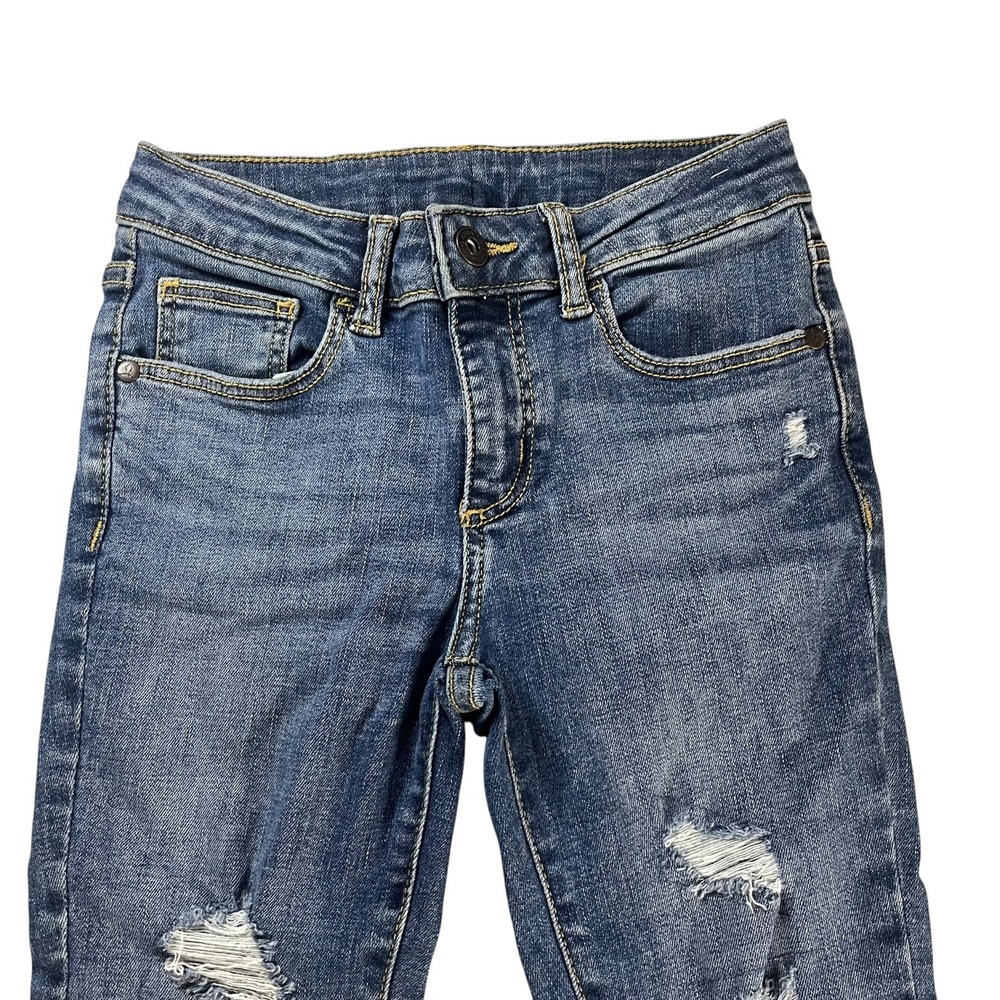 Art Class Distressed Skinny Jeans Girls 8 Blue Denim Casual School - Picture 15 of 16